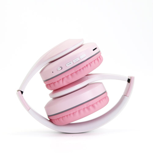 Pink Wireless Headphone and Mini Speaker Set