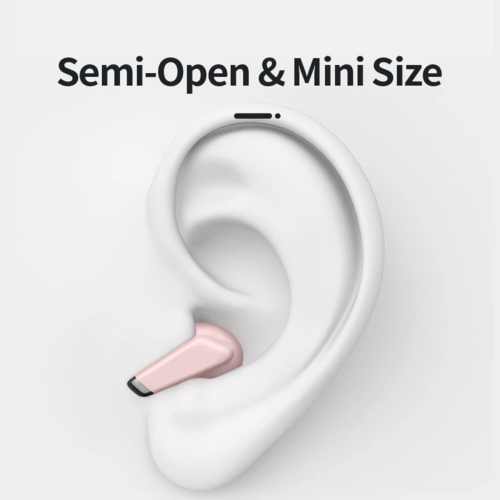 Modern Wireless Earphones in Pastel Pink